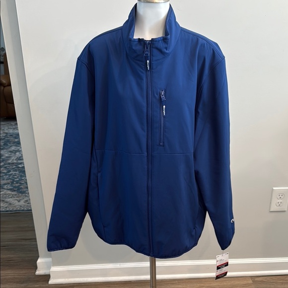 Champion XL Blue Water Resistant Windbreaker Full-Zip Stand-Up Collar - Picture 2 of 12